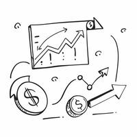 Clean Dollar sign and stock arrow icon with copy space for infographics concept as An infographic ready dollar sign and stock arrow icon with copy space designed to convey trading profit vector