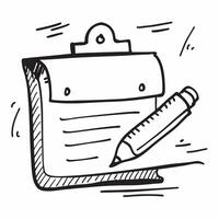 Clean Doodle line icon of a briefcase concept as A simple doodle line icon of a briefcase representing business professionalism and organization ideal for business related visuals and pr Set 2 vector