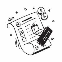 Clean Document and tax calculator icon with copy space for tax ads concept as A modern document and tax calculator icon design with generous copy space perfect for enhancing tax advertis vector