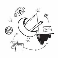 Clean Digital transformation symbol with copy space for project planning concept as An artistic rendering of a digital transformation symbol with spacious copy space suitable for project Set 9 vector