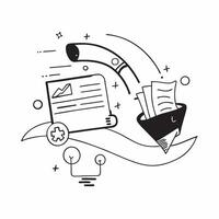 Clean Digital transformation illustration with blank area for customizable text concept as A creative depiction of a digital transformation illustration featuring a blank area for custom Set 13 vector
