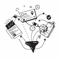 Clean Digital transformation illustration with blank area for customizable text concept as A creative depiction of a digital transformation illustration featuring a blank area for custom Set 11 vector