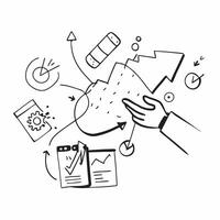 Clean Digital transformation illustration with blank area for customizable text concept as A creative depiction of a digital transformation illustration featuring a blank area for custom Set 5 vector