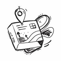 Clean Delivery tracking icon with copy space for business presentations concept as A modern delivery tracking icon design with generous copy space perfect for enhancing business presenta Set 3 vector