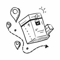 Clean Delivery tracking icon with ample space for text and graphics concept as An iconographic delivery tracking design offering ample space for both text and graphics perfect for illust vector