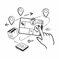 Clean Delivery illustration with copy space for business reports concept as A visually appealing delivery illustration with copy space designed to enhance business reports and presentati Set 5 vector