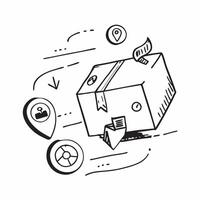 Clean Delivery tracking icon with copy space for business presentations concept as A modern delivery tracking icon design with generous copy space perfect for enhancing business presenta vector