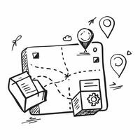Clean Delivery illustration with copy space for business reports concept as A visually appealing delivery illustration with copy space designed to enhance business reports and presentati Set 4 vector