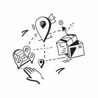 Clean Delivery illustration with copy space for business reports concept as A visually appealing delivery illustration with copy space designed to enhance business reports and presentati Set 3 vector
