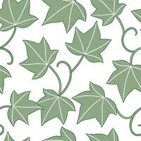 Clean Delicate ivy leaves seamless tile pattern with subtle green shades and elegant vine details concept as Subtle ivy leaves in delicate green shades with elegant vine details create a vector