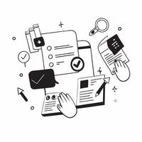 Clean Data privacy PDPA illustration with copy space for business reports concept as A visually appealing data privacy PDPA illustration with copy space designed to enhance business repo Set 4 vector