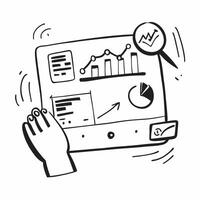 Clean Dashboard and chart icon with copy space for ERP presentations concept as An artistic rendering of an ERP dashboard and chart icon with spacious copy space suitable for business in vector
