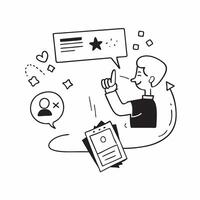Clean Customer satisfaction illustration with blank area for customizable text concept as A creative depiction of a customer satisfaction illustration featuring a blank area for customiz Set 5 vector