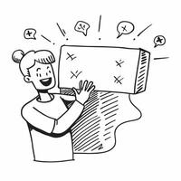 Clean Customer satisfaction illustration with blank area for customizable text concept as A creative depiction of a customer satisfaction illustration featuring a blank area for customiz vector