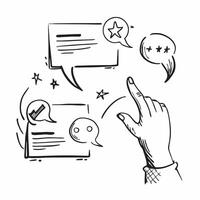 Clean Customer satisfaction illustration with blank area for customizable text concept as A creative depiction of a customer satisfaction illustration featuring a blank area for customiz Set 7 vector