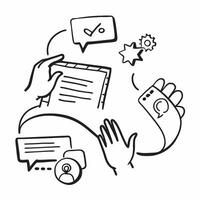 Clean Customer satisfaction icon with ample space for text and graphics concept as An iconographic customer satisfaction design offering ample space for both text and graphics perfect fo vector