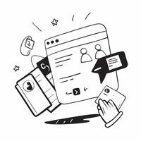 Clean Customer application illustration with space for text and graphics concept as An illustrative customer application design featuring ample space for both text and graphics perfect f vector