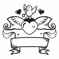Clean Cupid and heart icon with blank area for customizable text concept as A creative depiction of a cupid and heart icon featuring a blank area for customizable text ideal for represen vector