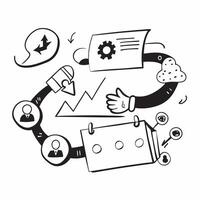 Clean CRM system and customer interaction icon with space for text and icons on a gray background concept as A versatile CRM system and customer interaction icon featuring space for both vector