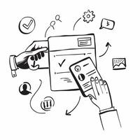 Clean CRM system and email icon with copy space for website banners concept as A sleek CRM system and email icon with generous copy space suitable for creating eye catching website banne vector