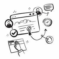 Clean CRM system and contact icon with copy space for social media posts concept as An illustrative CRM system and contact icon with ample copy space tailored for social media posts and vector