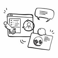Clean CRM software and customer support icon with copy space for promotional materials concept as An artistic rendering of CRM software and a customer support icon with generous copy spa vector