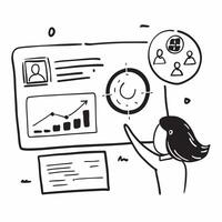 Clean CRM dashboard and analytics icon with copy space for software presentations concept as A visually appealing CRM dashboard and analytics icon with ample copy space designed to enhan vector