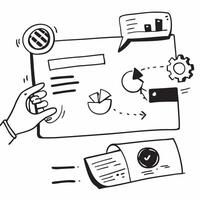 Clean CRM application and analytics icon with blank area for customizable text concept as A creative depiction of a CRM application and analytics icon featuring a blank area for customiz vector