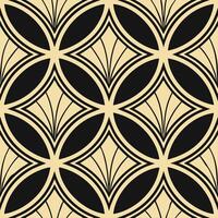Clean Create a seamless pattern combining Art Deco poster elements with geometric shapes in gold and black concept as Develop a repeating design that merges Art Deco inspired poster moti vector