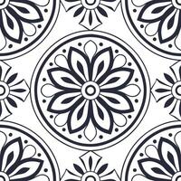 Clean Craft vintage frame seamless pattern with symmetrical tile elements ornate decorations high resolution format concept as Elegant symmetrical tile layouts blend vintage fram vector