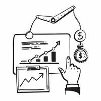 Clean Crane and a financial growth chart symbolizing capital in logistics in double exposure with copy space concept as A crane blended with a financial growth chart representing capita vector