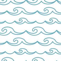 Clean Cool ocean breeze seamless tile pattern with soft waves light clouds and refreshing summer air concept as Soft waves and light clouds combine in this seamless tile pattern evoking vector