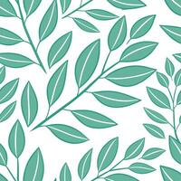 Clean Cool summer leaves seamless tile pattern with mint and sage leaves for a refreshing crisp look concept as Mint and sage leaves arranged seamlessly to bring a refreshing crisp vibe vector