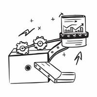 Clean Conveyor belt and a stock level chart symbolizing stock movement in double exposure with copy space concept as A conveyor belt blended with a stock level chart representing stock vector