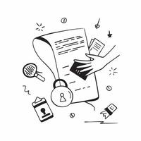 Clean Confidential illustration with copy space for business reports concept as A visually appealing confidential illustration with copy space designed to enhance business reports and pr Set 3 vector