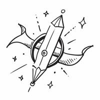Clean Compass symbol with copy space for strategic planning concept as A strategic planning oriented compass symbol with ample copy space ideal for visualizing long term travel goals obj vector