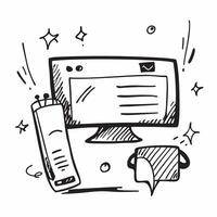 Clean Computer and desk icon with blank space for custom branding concept as A customizable computer and desk icon with blank space for adding custom branding elements making it suitable vector