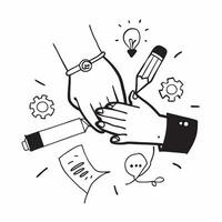 Clean Collaboration point illustration with copy space for business reports concept as A visually appealing collaboration point illustration with copy space designed to enhance business Set 2 vector