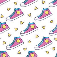 Clean Colorful retro polygon seamless tiles lively hues on white background great for fabric design concept as Creating colorful seamless tile with retro polygons in lively hues on white vector