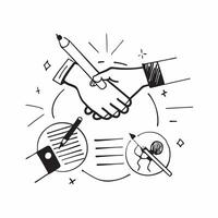 Clean Collaboration point symbol with copy space for project planning concept as An artistic rendering of a collaboration point symbol with spacious copy space suitable for project plann vector