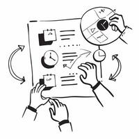 Clean Collaboration point illustration with copy space for business reports concept as A visually appealing collaboration point illustration with copy space designed to enhance business vector