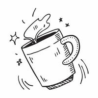 Clean Coffee cup illustration with space for text and icons on a white background concept as A versatile coffee cup illustration featuring space for both text and icons on a clean white vector
