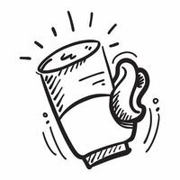 Clean Coffee cup icon with copy space on white background concept as A illustration of a coffee cup icon with ample copy space on a white background perfect for representing morni vector