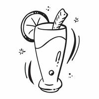 Clean Cocktail and a lime slice symbolizing refreshing drinks with ample space for text concept as A cocktail with a lime slice representing refreshing drinks and casual dining in pubs vector