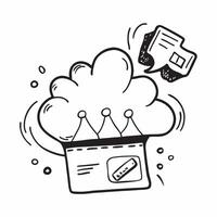 Clean Cloud service symbol with copy space for project planning concept as An artistic rendering of a cloud service symbol with spacious copy space suitable for project planning goal set Set 6 vector