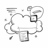 Clean Cloud service symbol with copy space for project planning concept as An artistic rendering of a cloud service symbol with spacious copy space suitable for project planning goal set Set 4 vector