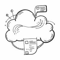 Clean Cloud service symbol with copy space for project planning concept as An artistic rendering of a cloud service symbol with spacious copy space suitable for project planning goal set Set 2 vector