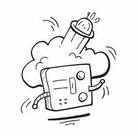 Clean Cloud service icon with copy space on white background concept as A illustration of a cloud service icon with ample copy space on a white background perfect for technology a vector