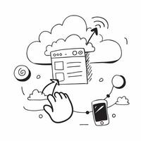 Clean Cloud service icon with copy space for business presentations concept as A modern cloud service icon design with generous copy space perfect for enhancing business presentations an vector