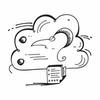 Clean Cloud service icon with ample space for text and graphics concept as An iconographic cloud service design offering ample space for both text and graphics perfect for illustrating c vector